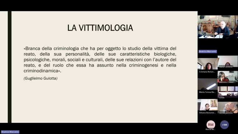 Slide introducing victimology as a branch of criminology
