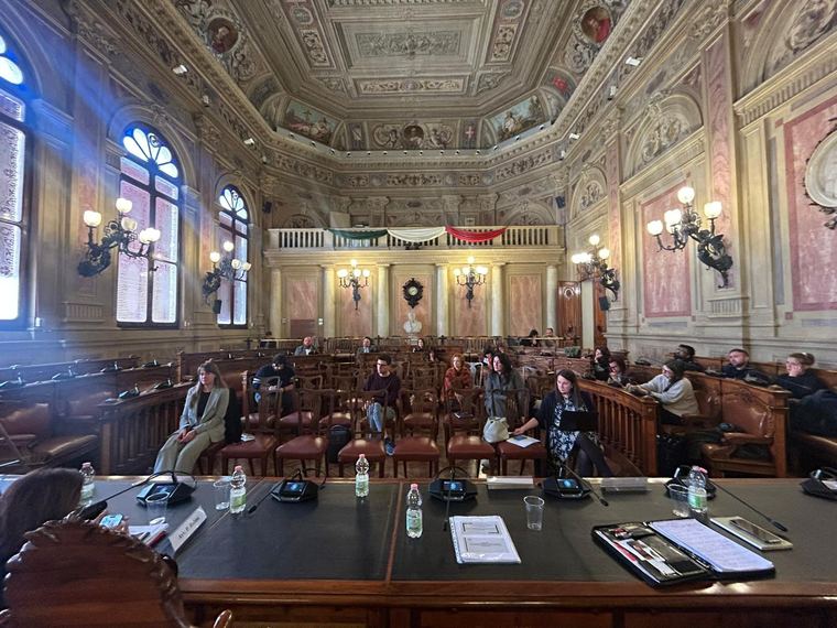 The Sala Consiliare di Palazzo Santo Stefano during the MELE of 13 April 2026