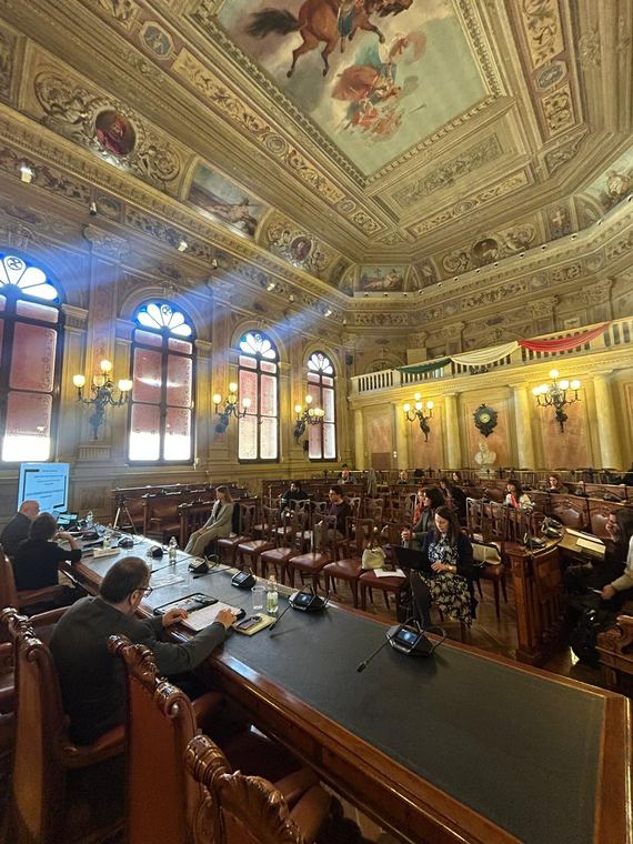 View of the hall during the event